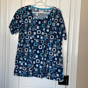 UA Scrubs 2XL Blue Scrub Top